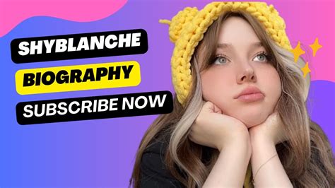 Shyblanche webcam model profile page with bio and erotic photos.